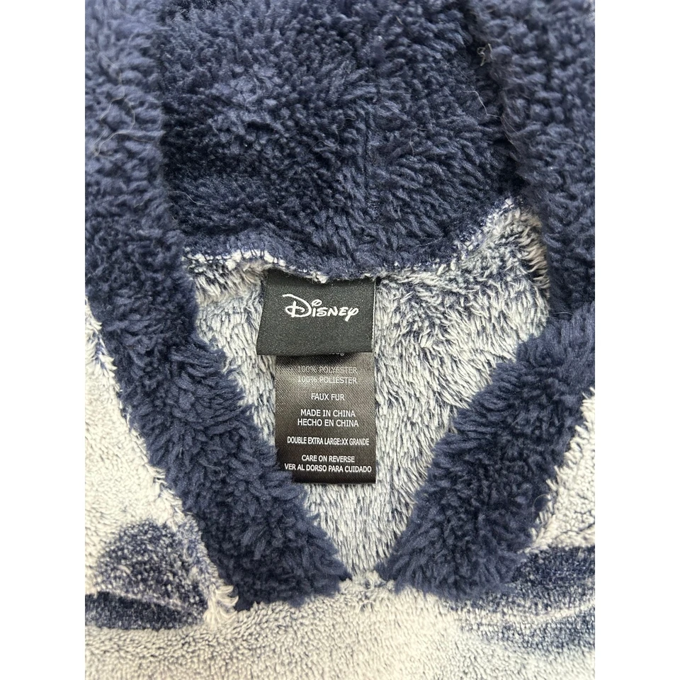 Sudadera con capucha Sherpa de vellón para mujer Disney talla XL Mickey Loungewear azul Foto 3 de 4