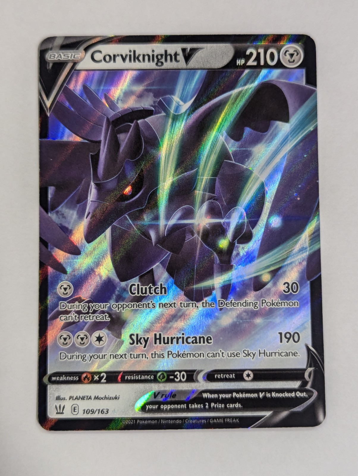 Corviknight V 109/163 Swsh05: Battle Styles Holo Pokemon TCG NM 