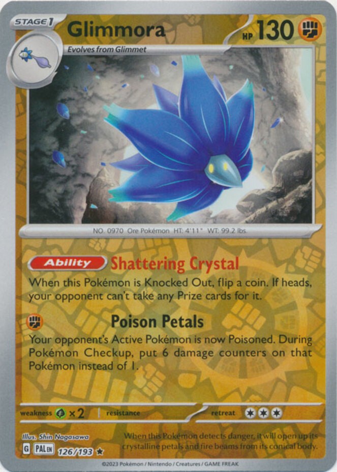 Glimmora - 126/193 - Holo Rare - Reverse Holo - Near Mint