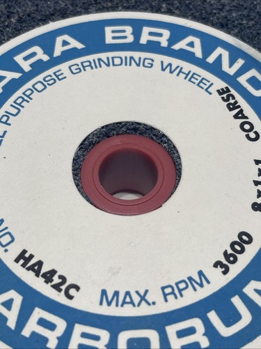 Carborundum Niagara Grinding Wheel HA42 8” X 1” Coarse Fits 1” 3/4” 5/8” Spindle - Picture 4 of 6