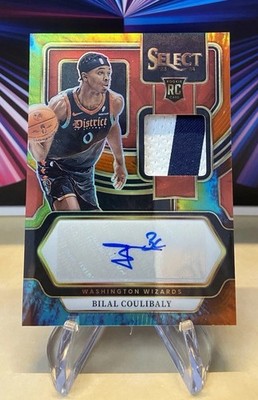 2023-24 Panini Select Bilal Coulibaly Rookie Jersey Auto #RJ-BIL Tie Dye /25