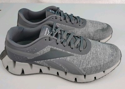 Reebok Men's Size 10 Zig Pulse Running Shoes Grey Steel Sneakers HQ5896 Athletic