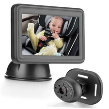 Baby Car Mirror with 4.3'' HD Night Vision Function Display, Safety Car Small