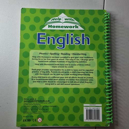 Help With Homework English for Years 6-8 from Autumn Publishing Free Postage - Picture 4 of 12