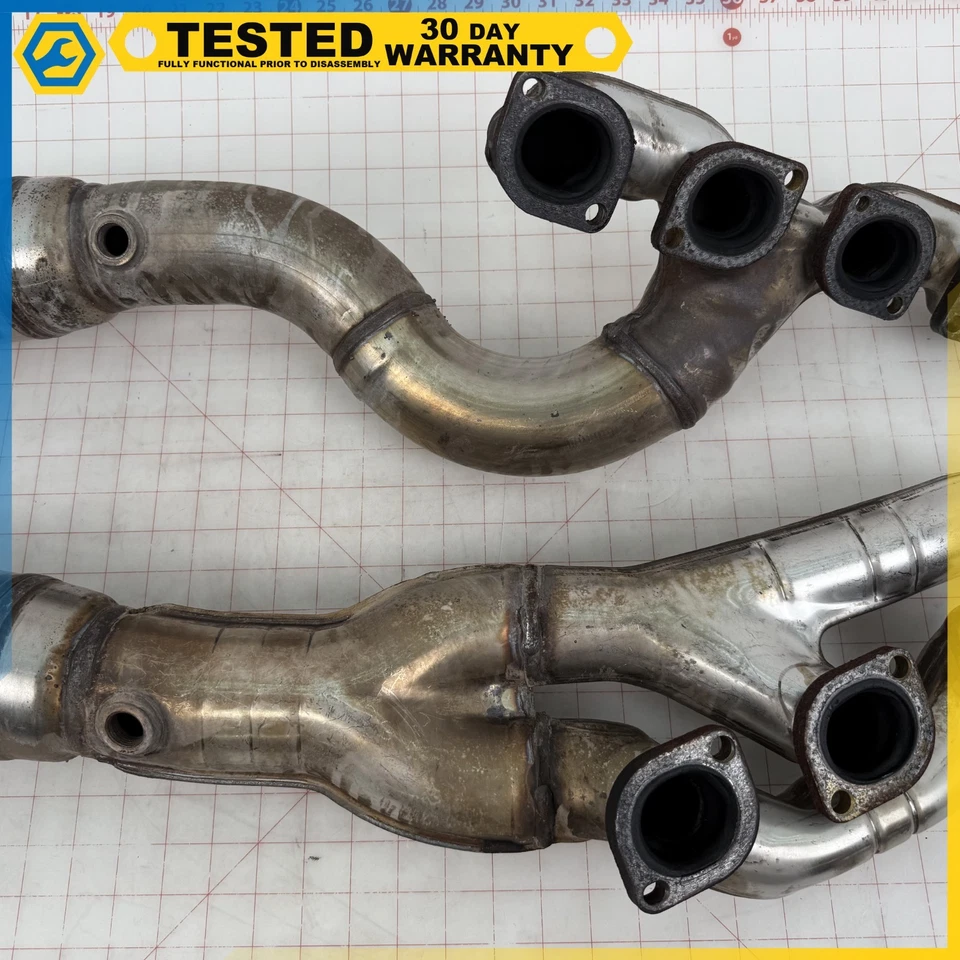 99-01 BMW E38 E39 COLECTOR ESCAPE IZQUIERDO DERECHO CONJUNTO OEM Foto 3 de 4