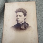 Young Woman Cabinet CardHOFFMAN STUDIO CHICAGO  1800s 6.5x4.3” glass eye? — photo 6