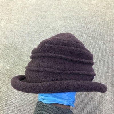 Scala Purple Felt Hat – One Size Sculpted Wool Cloche Style Hat Scala Collezione Hat Cloche Fitted Womens One Size Purple  main image 3