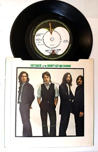 VINYL RARE Beatles GET BACK 1976 Apple 45 single + sleeve UK England "SPECIAL DE