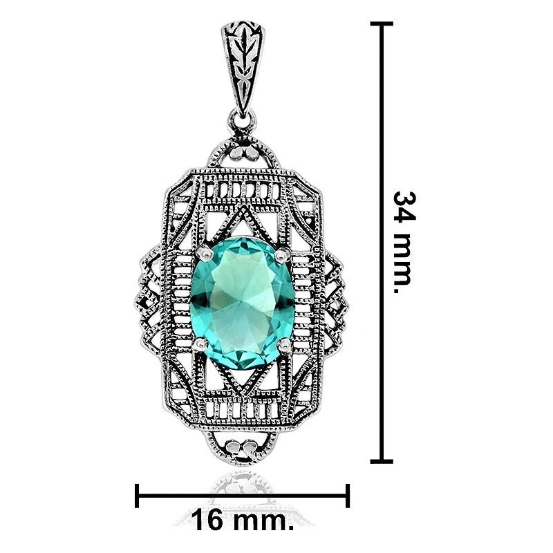 6CT Natural Aquamarine 925 Sterling Silver Victorian Style Earrings Jewelry - Image 2 of 2
