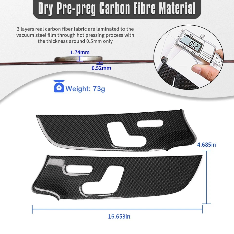 Kohlenfaser Innentürpaneel für Mercedes Benz CLA 45 AMG Mit Sitzspeicherknopf - Изображение 2 из 4