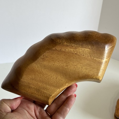 Monkey Pod Wood 6 piece Serving Set with Covered Center Bowl No Lazy Susan VTG - Picture 18 of 24