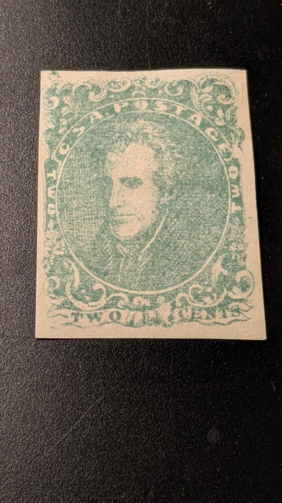 U.S. Confederate Stamp #3 Very Fine Mint Hinged, Tiny Thins. A Beauty!