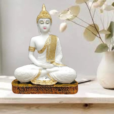 Buddha Statue Large Outdoor Garden Happy Antique Thai Zen Stone Sitting New Gift