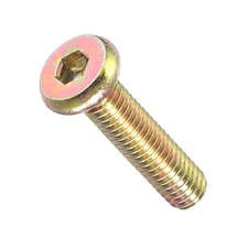 METALLIXITY Flat Head Hex Socket Cap Screws Bolts(M6-1x25) M6-1x25mm, Yellow 