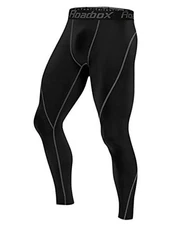  1, 2 or 3 Pack Men's Compression Pants Athletic Base Layer Large 1 Pack-black