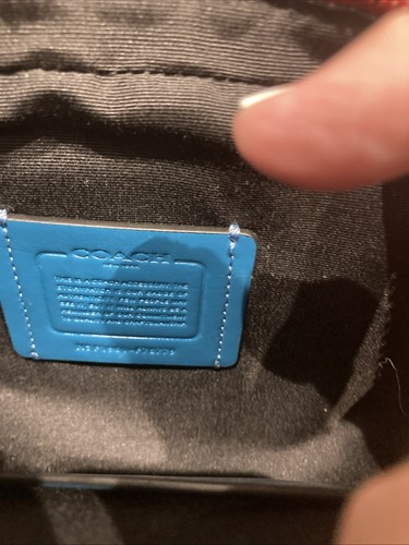 Coach 78779 Borsa da Terrain in Colorblock Seconda Borsa in Pelle Blu - Foto 8 di 12