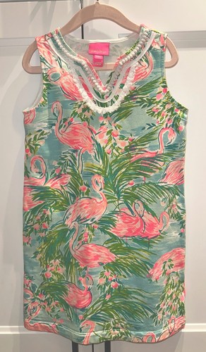 **MINT! Lilly Pulitzer Mini Harper Shift Dress Multi Floridita-Flamingo-M (6-7)*