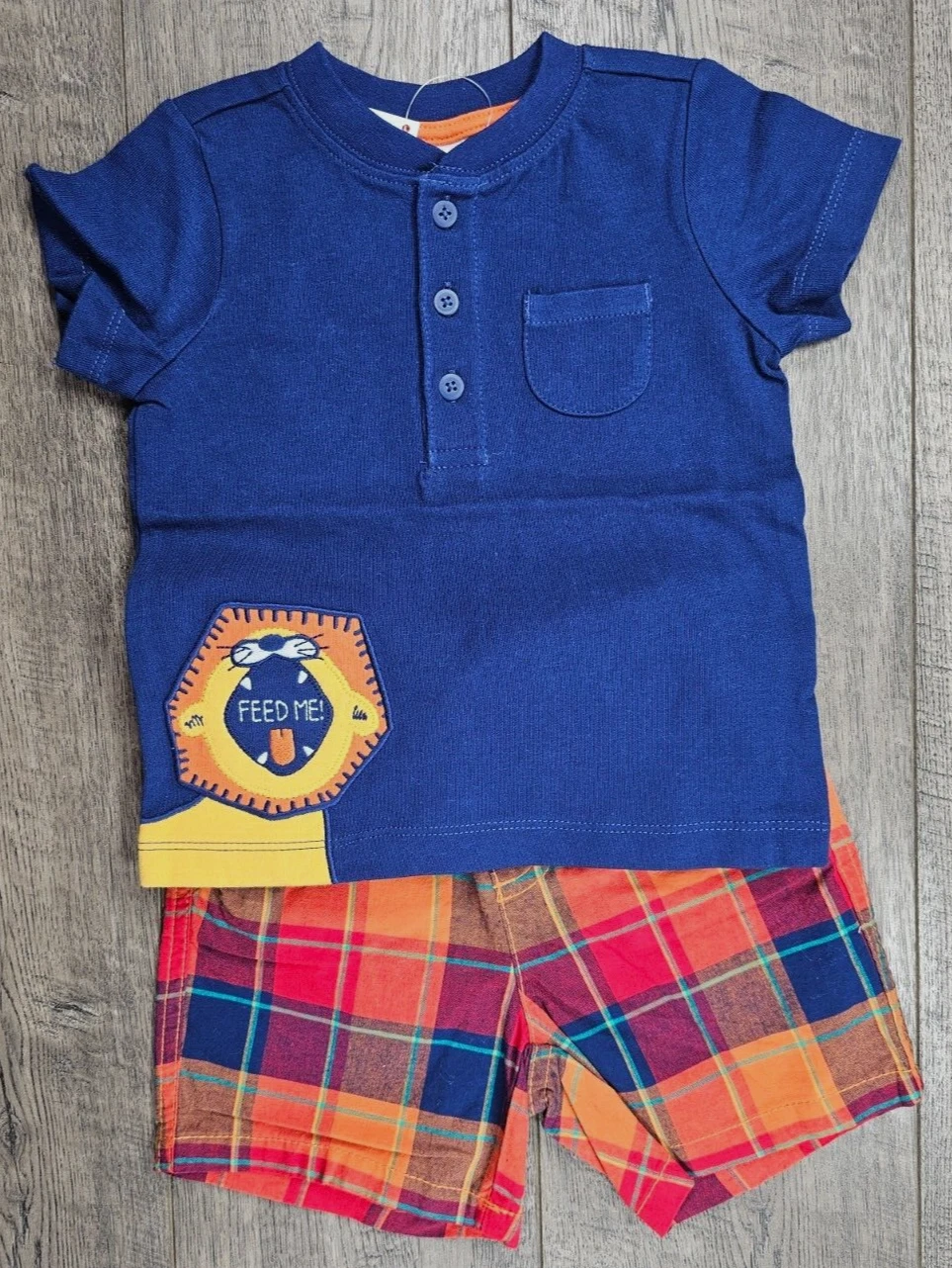 Baby Boy Clothes New Gymboree 6-12 Month 2pc Sunset Glow Lion Summer Outfit