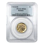 1938-D/D Denver Buffalo Nickel 5c PCGS MS66 Superb Eye Appeal