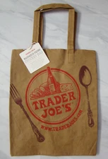 New Trader Joe's Washable Super Natural Paper Bag Reusable Shopping Grocery
