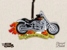 Motorcycle Hand Personalized Christmas Ornament