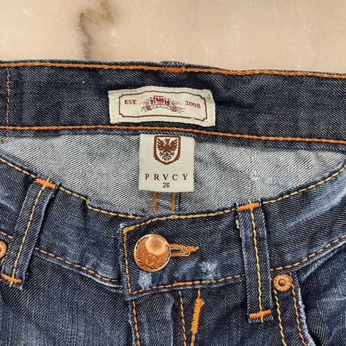 PRVCY premium Jeans Boyfriend Dark Wash Size 26 Made In USA - Picture 5 of 11