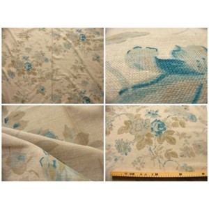 Coupon-fabric-by-50cm-blue-flower-manon-chambray