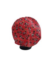 Bouffant surgical scrub hat cap women salmon color minnie