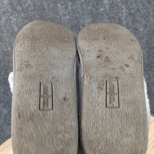 Minnetonka Slippers Womens 9 M Camp Collar Slip On Lined Moccasins Gray Suede - Picture 11 of 17