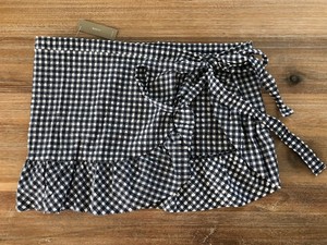 j crew gingham wrap skirt