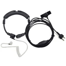Military Throat Microphone Headset Earpiece Mic PTT for Midland Radio G5 G7 G9