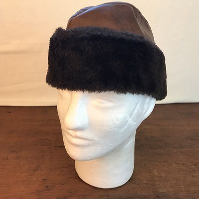 mens leather and fur hats