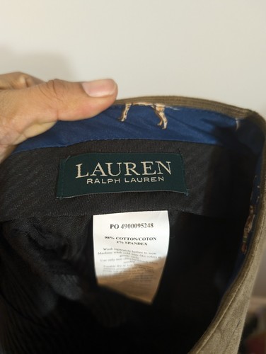 Pantalone uomo Lauren Ralph Lauren marrone velluto a coste gamba dritta 32x30 lavoro business - Foto 7 di 10