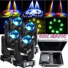 10R 280W LED Beam Moving Head Light Prism Gobo DJ Stage Spot Lighting DMX w/Case