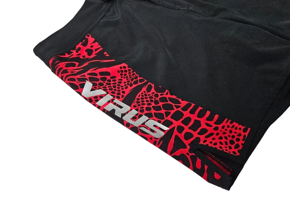 Мужские тренировочные боевые шорты VIRUS Disaster II размер 34 черные красные UFC MMA - Изображение 3 из 4