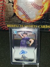 2023 BOWMAN CHROME CONNOR STAINE PROSPECT AUTO COLORADO ROCKIES DH