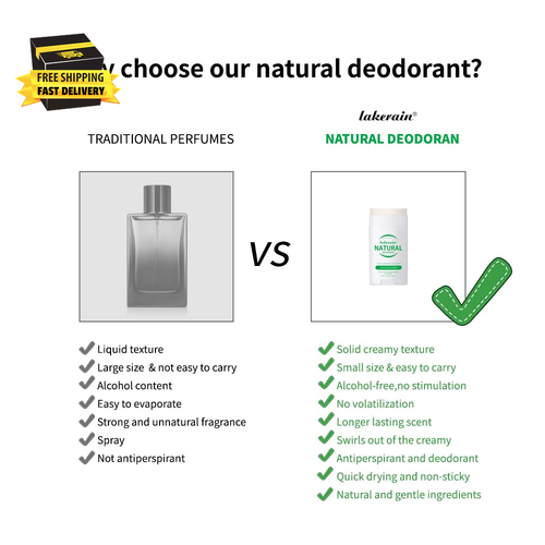 Natural Moisturizing Deodorant Stick, Natural Deodorant for Women and Men, Long - Picture 3 of 7