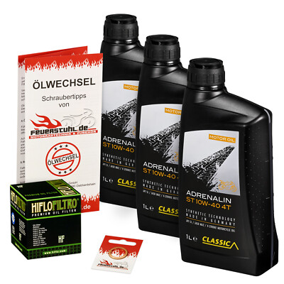 Ölwechselset Adrenaline/HiFlo KTM 640 LC4 Supermoto 2001-2003 Motoröl+Ölfilter