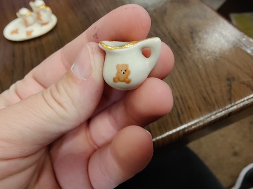 Vintage Porcelain Mini Teaset Tea Set Teddy Little Bear - Picture 4 of 6
