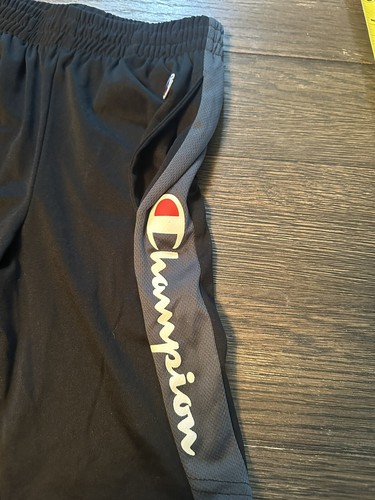LOT OF 2! Boys Champion Vertical Script Logo Mesh Shorts Gray Size Medium - Picture 6 of 12