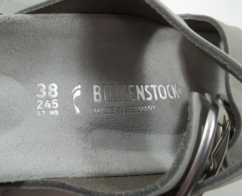 Birkenstock ARIZONA BIG BUCKLE Dove GRAY Nubuck Leather 38 NAR 7-7.5 Silver Grey - Picture 18 of 21
