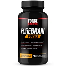 Force Factor Forebrain Focus Brain Booster Supplement - Increase Productivity 