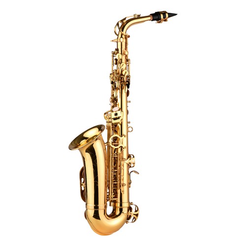 Professional Alto Saxophone Brass Gold Lacquer Eb Sax w/ Case & Accessories C0W7 - Picture 4 of 9