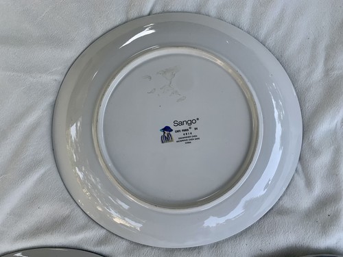 Sango CAFE PARIS set 3 Oval Dinner and Salad Plates 11 5/8” Art Deco - Picture 8 of 14