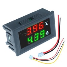 DC 100V 10A Red  Green LED Digital Voltmeter Ammeter Dual Volt Amp Meter Gauge