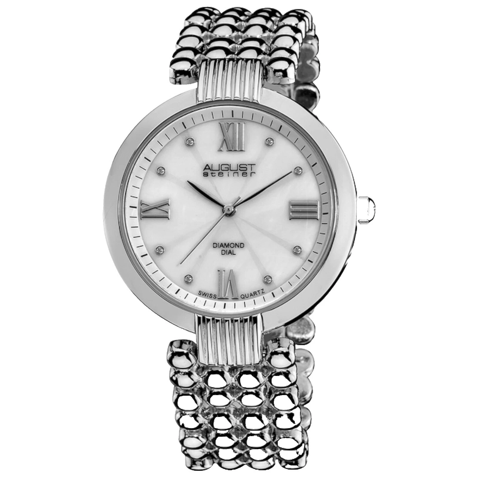 Caja de Plata de Acero Inoxidable Betsey Johnson Relojes de pulsera