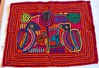 Vintage Panama  Mola Applique 2 BIRDS Folk Art Textile 16  " X 12 1/2" — photo 1