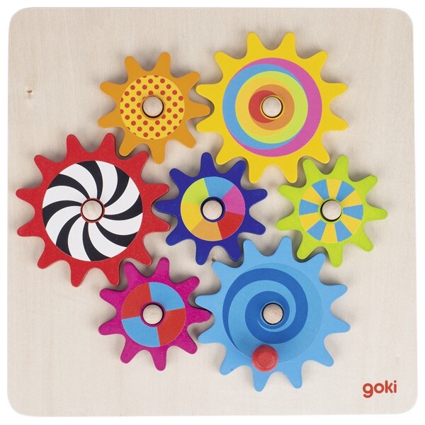 Zahnradspiel Steckspiel Lernspiel Spielzeug Holzspielzeug Kinder Motorik-image