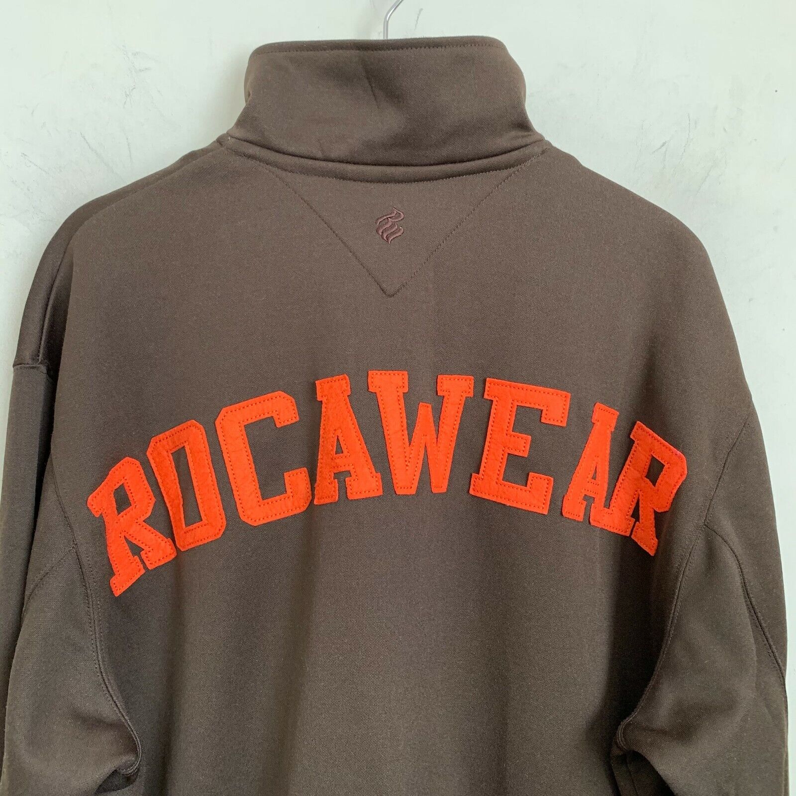Rocawear Mens Track Jacket Brown Zip Front Orange… - image 5