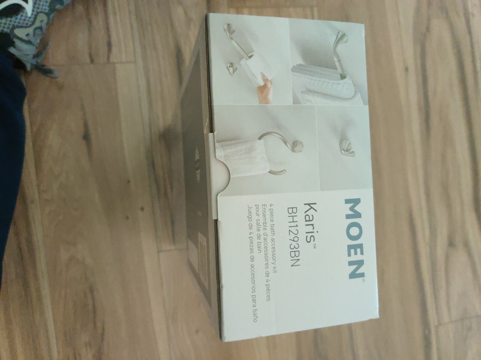 MOEN Karis 4 Piece Bathroom Accessory Kit Spot Resist Brushed Nickel